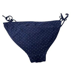 Arizona Jean Bikini Bottom Swimsuit Blue White Pooka Dots Multi-Color Lg #1262